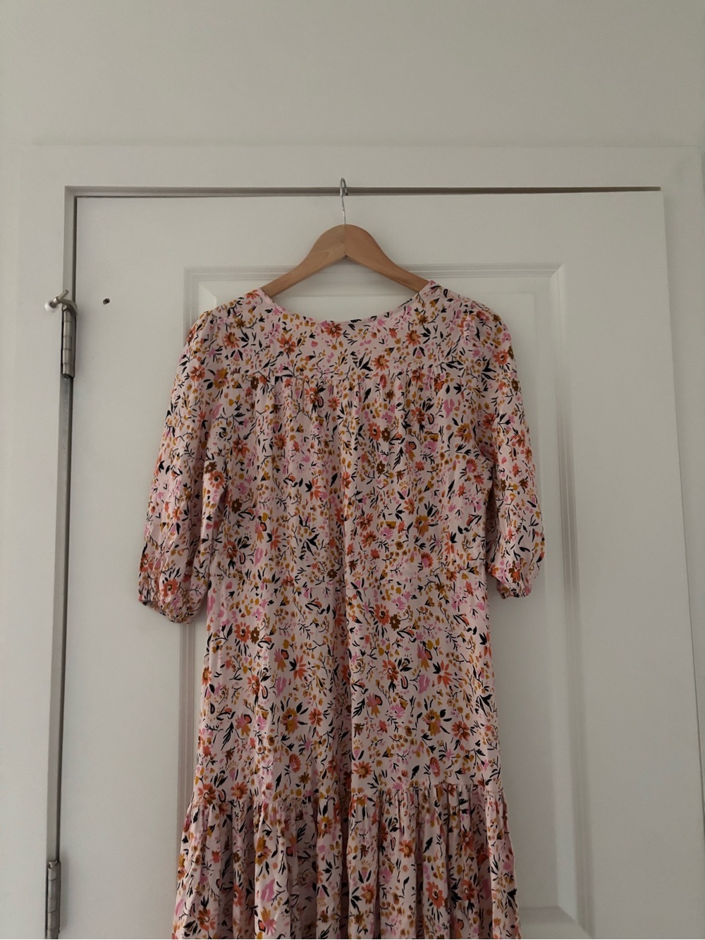 Petal and Pup Kelda Tiered Floral Maxi Dress Beige Cottagecore Extra Small - Picture 9 of 11